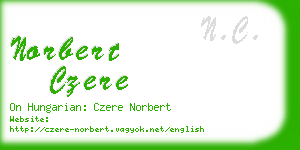 norbert czere business card